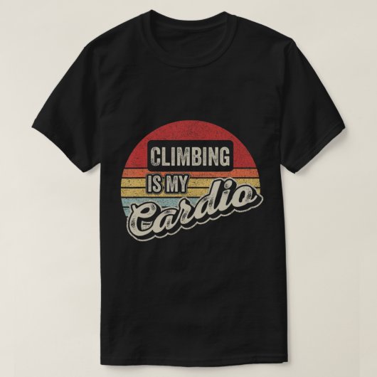 Het klimmen is mijn  achterrockklimmer van Cardio T-shirt (Design voorkant)