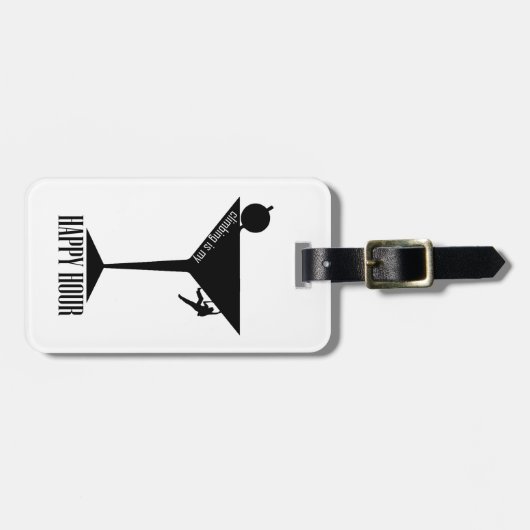 Het klimmen is mijn gelukkige uur bagagelabel (Voorkant horizontaal)