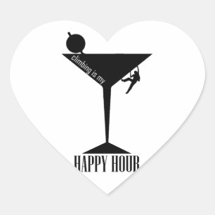 Het klimmen is mijn gelukkige uur hart sticker