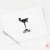 Het klimmen is mijn gelukkige uur ovale sticker (Envelop)