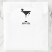 Het klimmen is mijn gelukkige uur ovale sticker (Tas)