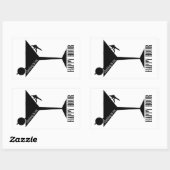 Het klimmen is mijn gelukkige uur rechthoekige sticker (Vel)