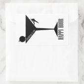 Het klimmen is mijn gelukkige uur rechthoekige sticker (Tas)