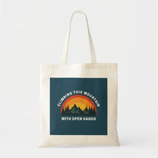Het klimmen van deze berg met open handen Christel Tote Bag (Voorkant)