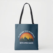 Het klimmen van deze berg met open handen Christel Tote Bag (Voorkant)