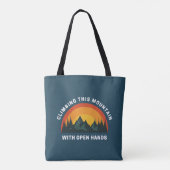 Het klimmen van deze berg met open handen Christel Tote Bag (Achterkant)