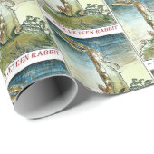 Het klittenkonijnenpakpapier cadeaupapier (Rol Hoek)