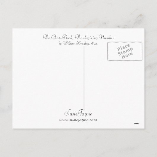 Het kloofje-Boek, het Aantal van de Thanksgiving Feestdagenkaart (Achterkant)