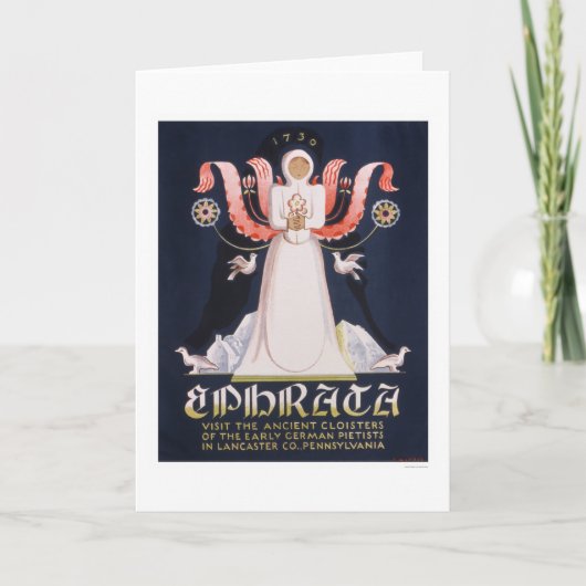 Het Klooster 1938 WPA van Ephrata Kaart (Voorkant)