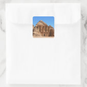 Het klooster Petra Jordan Vierkante Sticker (Tas)