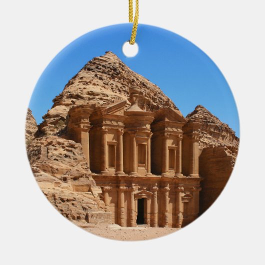 Het klooster Petra Jordanië Keramisch Ornament (Voorkant)