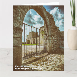 Het klooster van Flor da Rosa. Portalegre, Portuga Bedankkaart