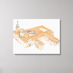 Het klooster van San Millan de la Cogolla. La Rioj Canvas Afdruk