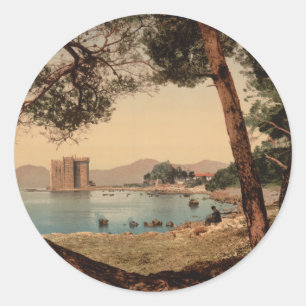 Het klooster van St Honorat, Cannes, Frankrijk Ronde Sticker