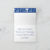 Het klopt in Blauw dankt u kaardt Bedankkaart (Binnen)