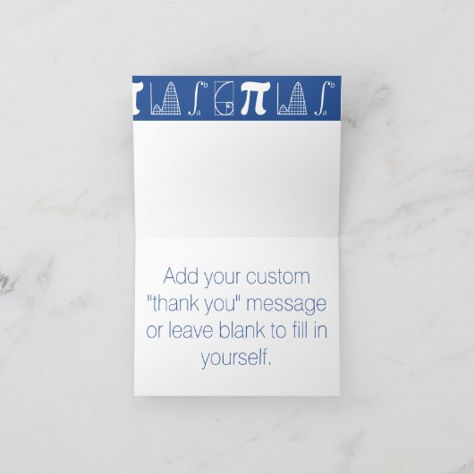 Het klopt in Blauw dankt u kaardt Bedankkaart (Binnen)