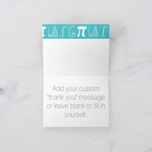 Het klopt in Turkoois dankt u kaardt Bedankkaart (Binnen)