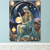 Het kluizenaarsschilderij inspireerde origineel canvas afdruk (Insitu (Houten vloer))