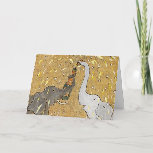 Het knallen van Cork Kaart (Voorkant)