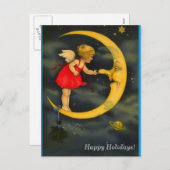 Het Knijpende Man van de Engel van Kerstmis in de Feestdagenkaart (Voorkant / Achterkant)