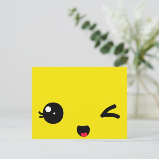 Het knipogen briefkaart (Staand voorkant)