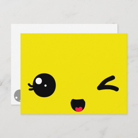 Het knipogen briefkaart (Voorkant / Achterkant)