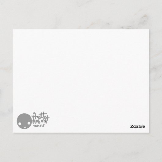 Het knipogen briefkaart (Achterkant)