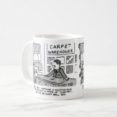 Het knippen van Dog- Verzoek in een Tapijtenhuis Koffiemok (Voorkant links)