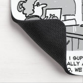 Het knippen van Dog- Verzoek in een Tapijtenhuis Muismat (Hoek)