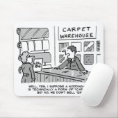 Het knippen van Dog- Verzoek in een Tapijtenhuis Muismat (Met muis)