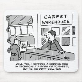 Het knippen van Dog- Verzoek in een Tapijtenhuis Muismat