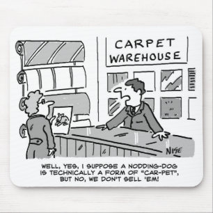 Het knippen van Dog- Verzoek in een Tapijtenhuis Muismat