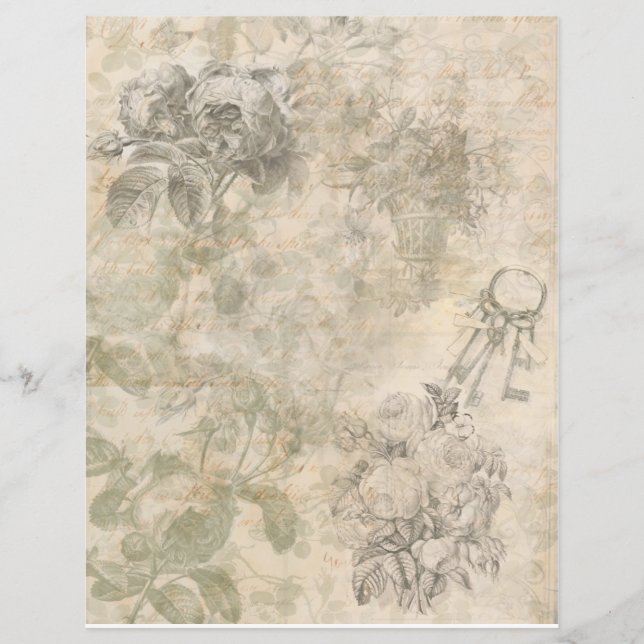 Het knippen van junk journaling het vel van het pa (Voorkant)