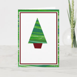 Het Knipsel van de kerstboom Feestdagen Kaart
