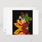 Het Knoflook van de Tomaten van het Basilicum van Briefkaart (Voorkant / Achterkant)