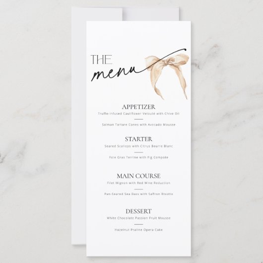 Het knopen van de knoop Vrijgezellenfeest Menu neu (Voorkant)