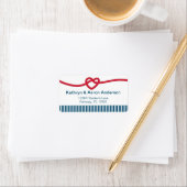 Het knopen van het Nautische Terugkeeradres Etiket (Insitu)