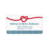 Het knopen van het Nautische Terugkeeradres Etiket (Voorkant)