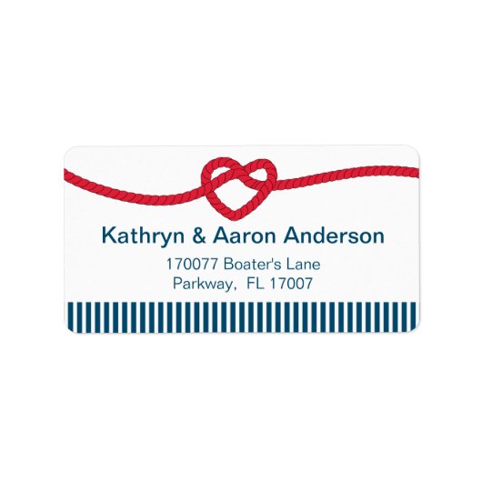 Het knopen van het Nautische Terugkeeradres Etiket (Voorkant)