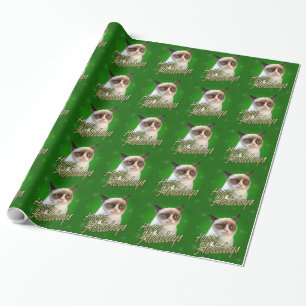 Het knorrige Verpakkende Document van de Kat Cadeaupapier
