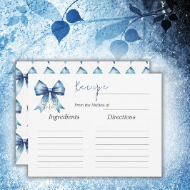 Het Knot Blue Bow Vrijgezellenfeest Game Recept bi Notitiekaartje