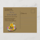 Het Knot Celebration Verloving koppelen Uitnodiging Briefkaart (Achterkant)