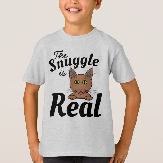 Het Knuffelen is Echt Knuffel Kat T Shirt (Voorkant)