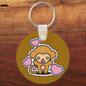 Het knuffelspelgoed van de aap sleutelhanger (Voorkant)