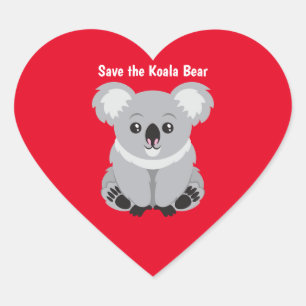 Het Koala-Beer redden Hart Sticker
