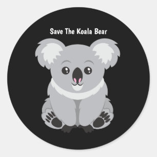 Het Koala-Beer redden Ronde Sticker