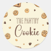 Het koekje van de pantry ronde sticker (Voorkant)