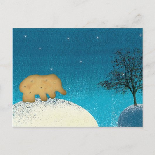 Het koekjesbriefkaart van de olifant briefkaart (Voorkant)