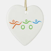 Het koele en unieke ontwerp van Triathlon Keramisch Ornament (Rechts)