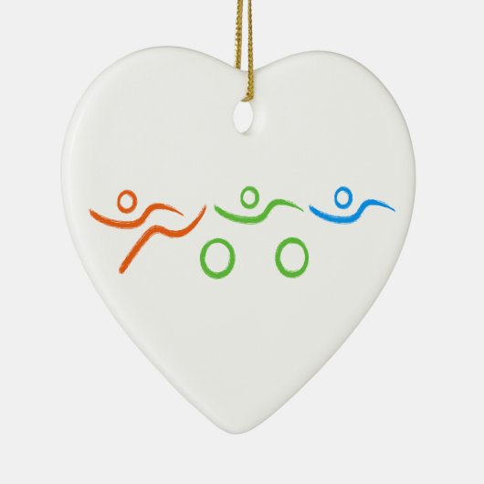 Het koele en unieke ontwerp van Triathlon Keramisch Ornament (Rechts)